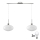 LED Luster na lanku HARMA 2xE27/60W/230V matný chróm/biela