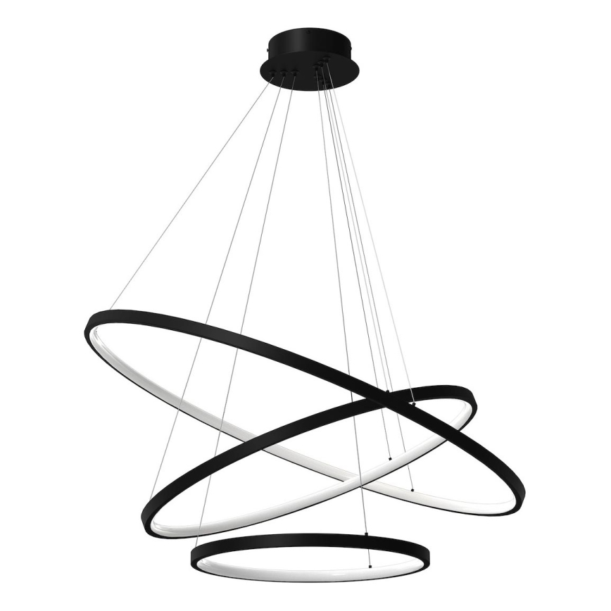 LED Luster na lanku HOOP LED/93W/230V pr. 60 cm 4000K čierna