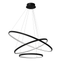 LED Luster na lanku HOOP LED/93W/230V pr. 80 cm 4000K čierna