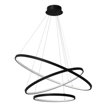 LED Luster na lanku HOOP LED/93W/230V pr. 80 cm 4000K čierna