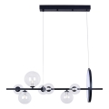 LED Luster na lanku HYBRID LED/15W/230V + 7xG9/6W 4000K čierna