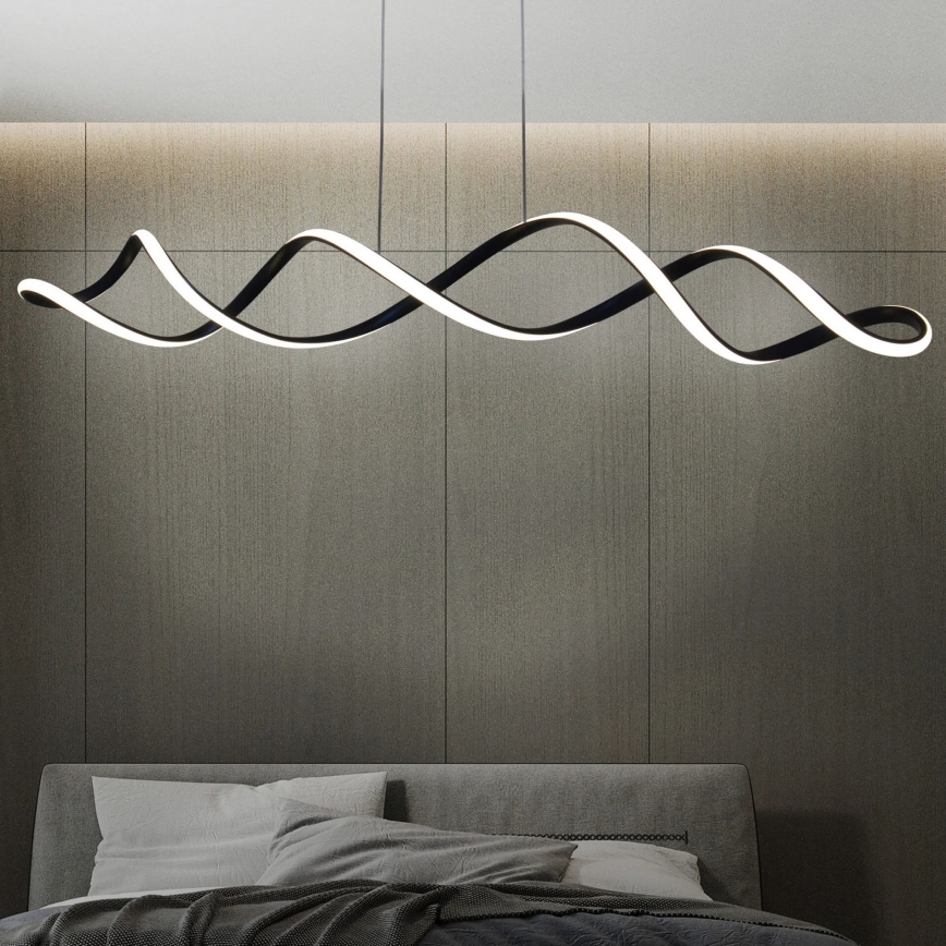 LED Luster na lanku INFINITO LED/43W/230V čierna