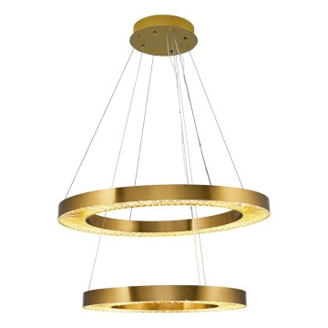 LED Luster na lanku JESI LED/140W/230V 3000K pr. 100 cm hnedá