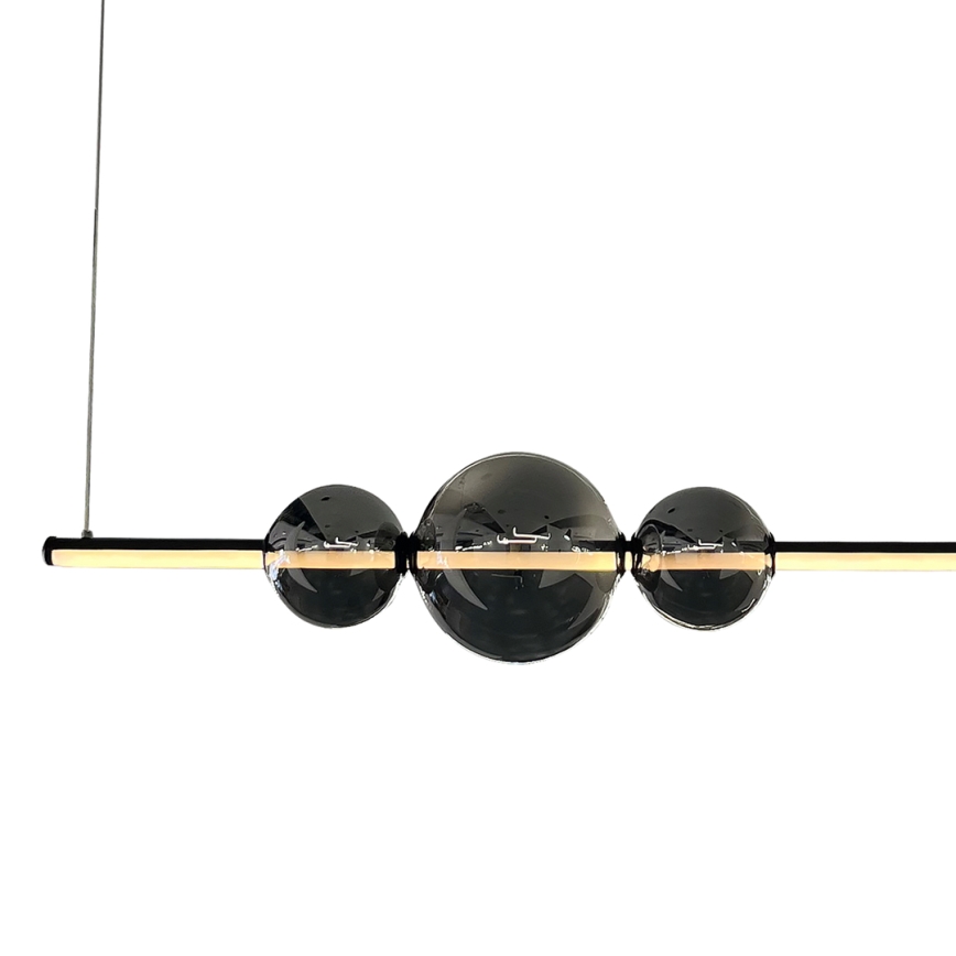 LED Luster na lanku KUGEL LED/30W/230V čierna