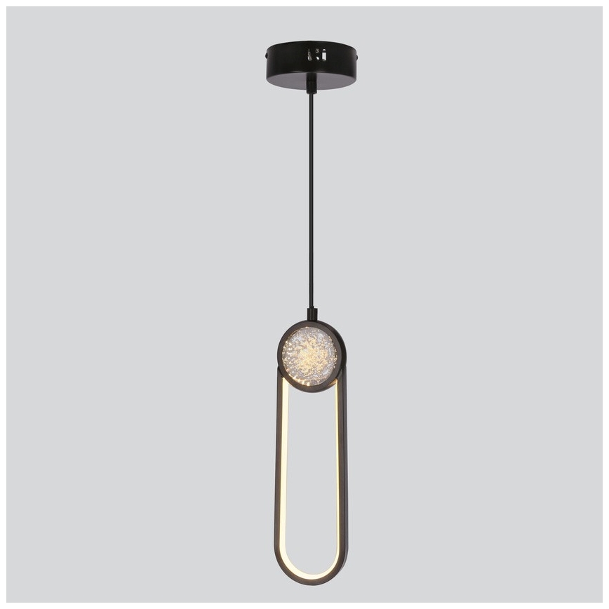 LED Luster na lanku LACRIMA LED/15W/230V 3000K čierna