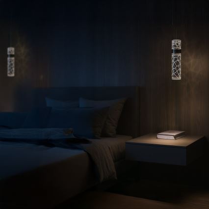 LED luster na lanku LAGOS LED/8W/230V zlatý