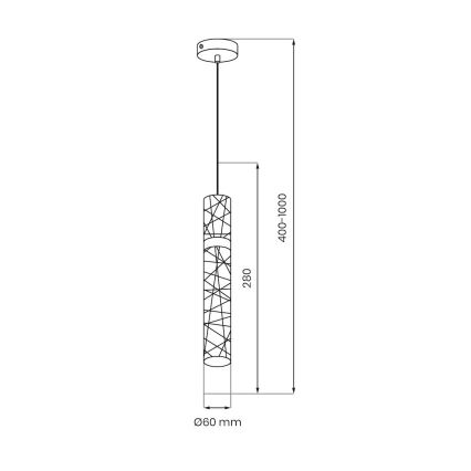 LED luster na lanku LAGOS LED/8W/230V zlatý