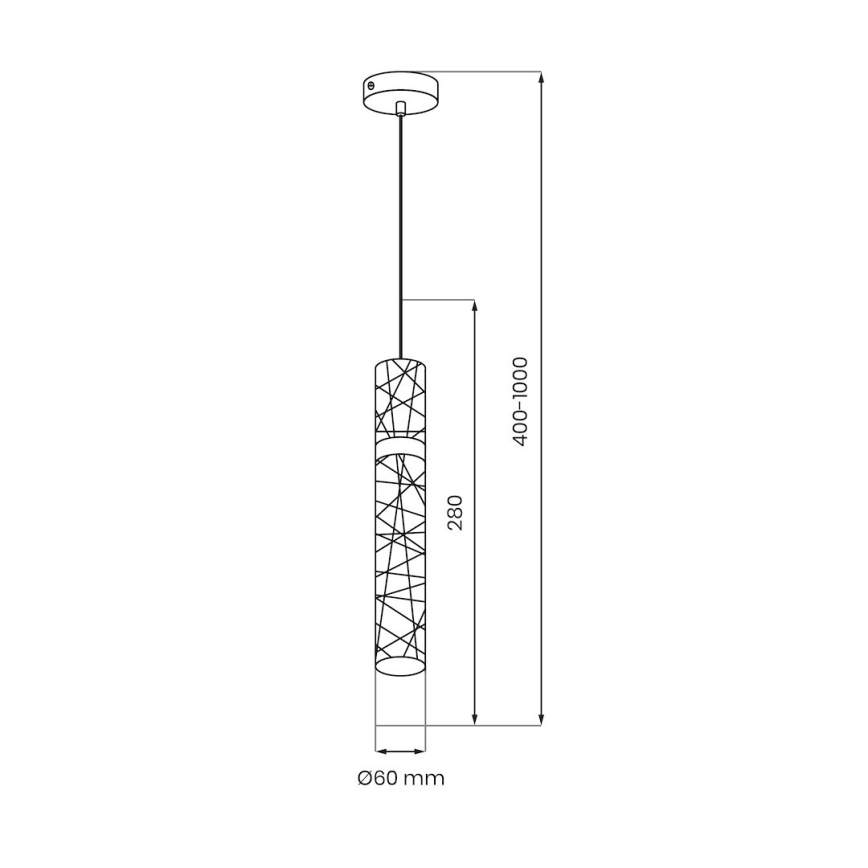 LED luster na lanku LAGOS LED/8W/230V zlatý