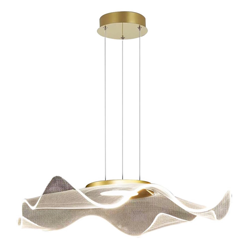 LED Luster na lanku LARGO LED/16W/230V zlatá