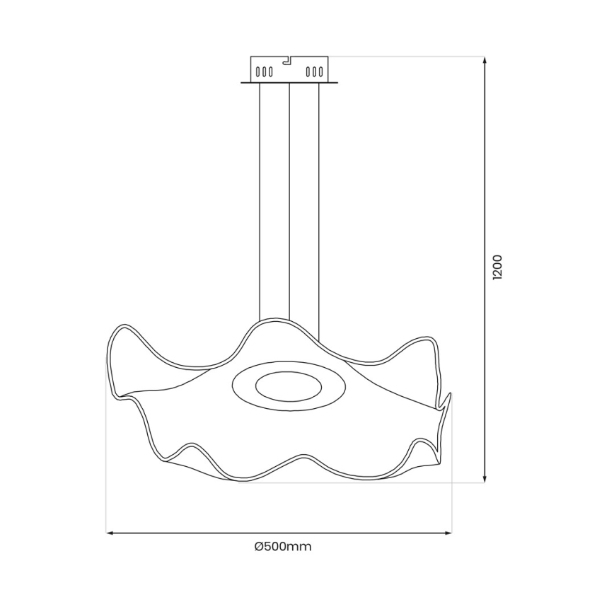 LED Luster na lanku LARGO LED/16W/230V zlatá