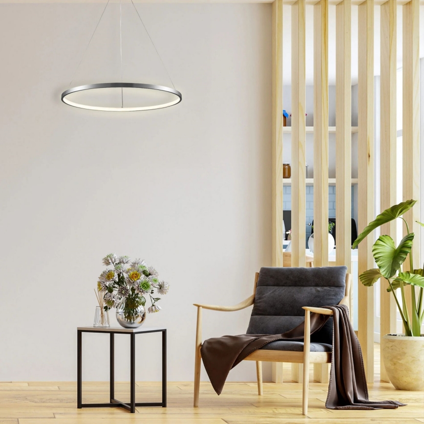 LED Luster na lanku LEA LED/20W/230V 4000K pr. 50 cm matný chróm