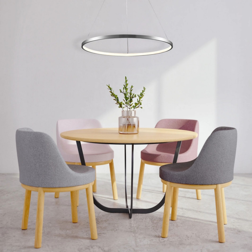LED Luster na lanku LEA LED/20W/230V 4000K pr. 50 cm matný chróm