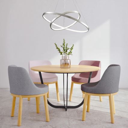 LED Luster na lanku LEA LED/35W/230V 4000K pr. 60 cm matný chróm