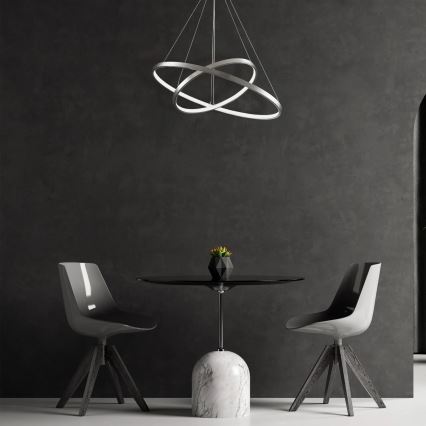 LED Luster na lanku LEA LED/35W/230V 4000K pr. 60 cm matný chróm