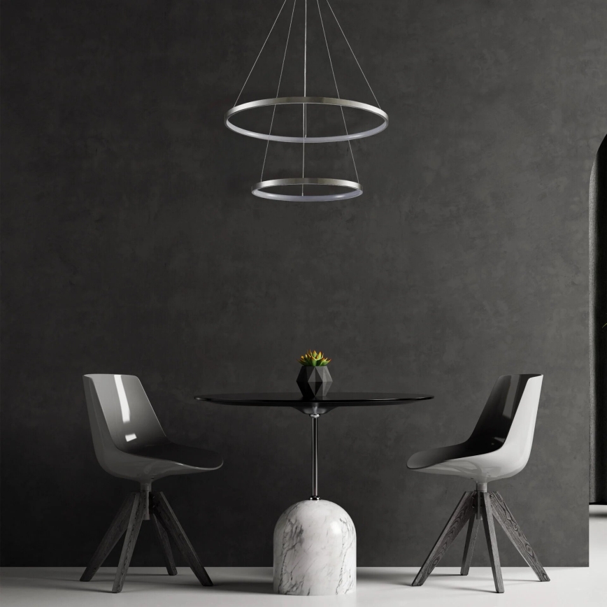 LED Luster na lanku LEA LED/35W/230V 4000K pr. 60 cm matný chróm