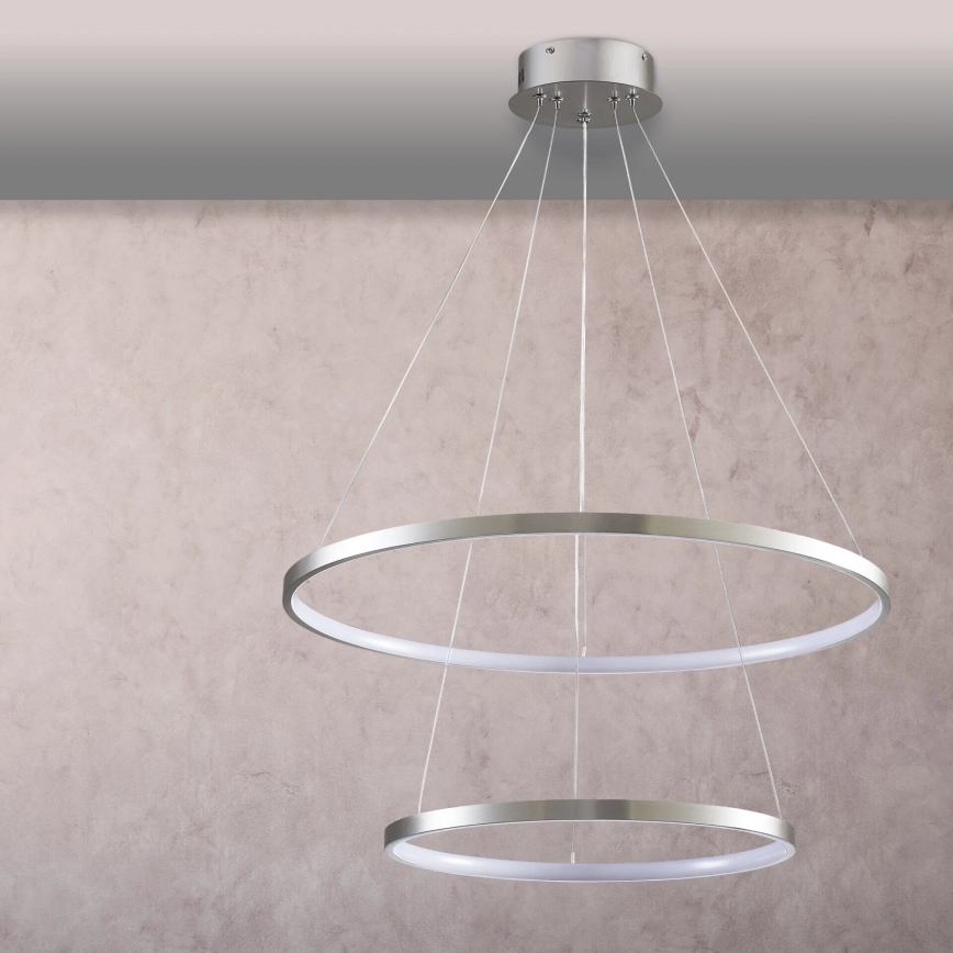LED Luster na lanku LEA LED/35W/230V 4000K pr. 60 cm matný chróm