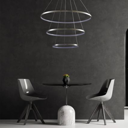 LED Luster na lanku LEA LED/60W/230V 4000K pr. 80 cm matný chróm