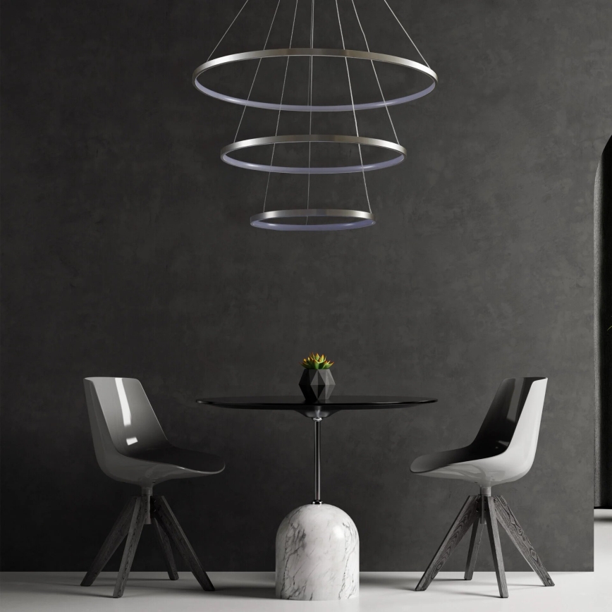 LED Luster na lanku LEA LED/60W/230V 4000K pr. 80 cm matný chróm