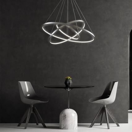 LED Luster na lanku LEA LED/60W/230V 4000K pr. 80 cm matný chróm