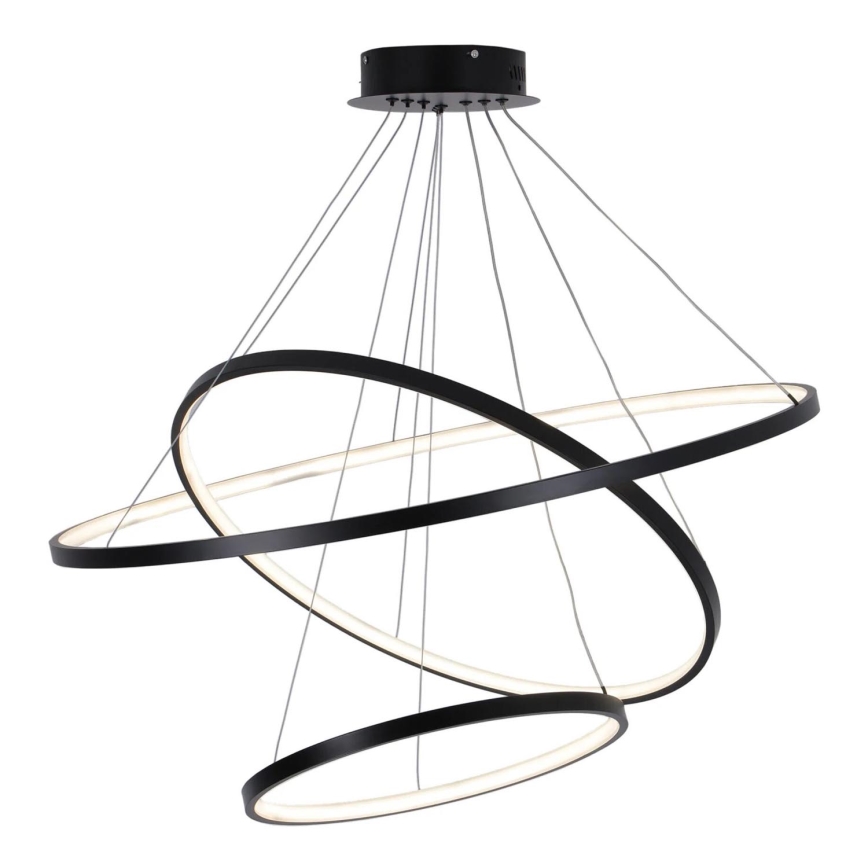 LED Luster na lanku LEA LED/60W/230V 4000K pr. 80 cm čierna