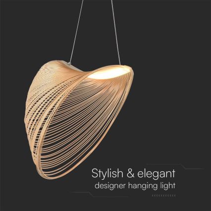 LED Luster na lanku LED/10W/230V 3000K béžová