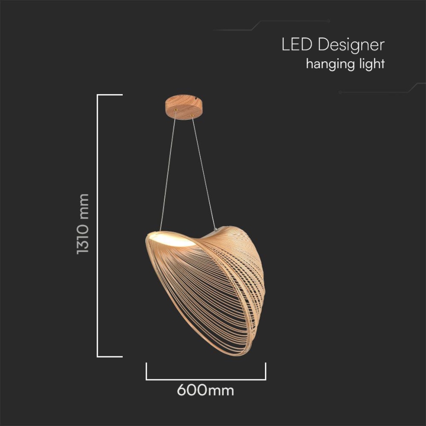 LED Luster na lanku LED/10W/230V 3000K béžová