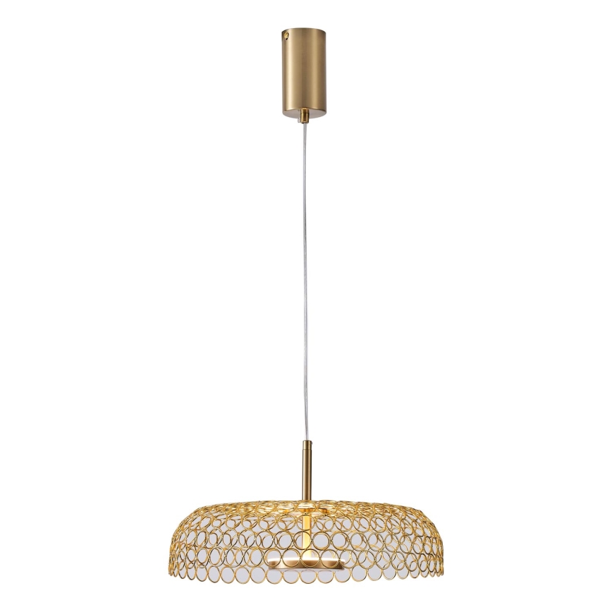 LED Luster na lanku LED/10W/230V 3000K zlatá pr. 35 cm