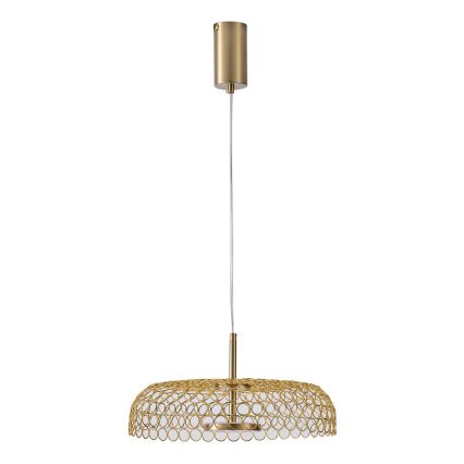 LED Luster na lanku LED/10W/230V 3000K zlatá pr. 35 cm