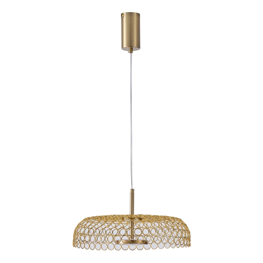 LED Luster na lanku LED/10W/230V 3000K zlatá pr. 35 cm