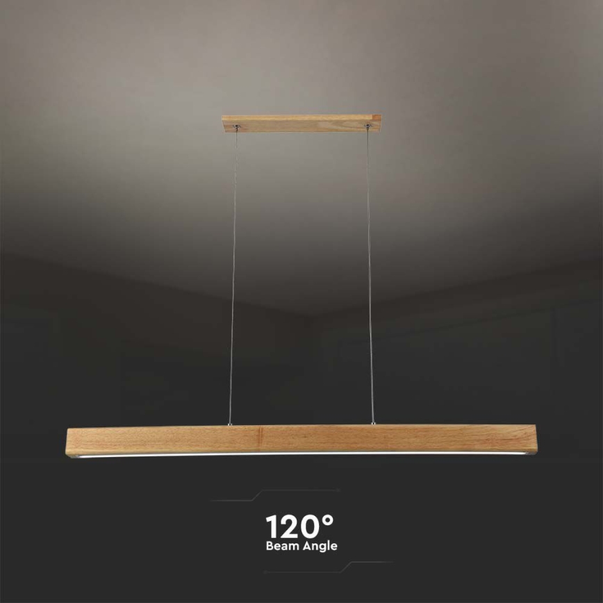 LED Luster na lanku LED/12W/230V 4000K hnedá