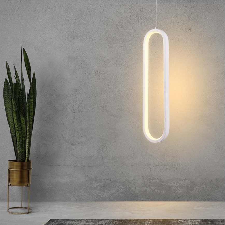 LED Luster na lanku LED/13W/230V 4000K biela