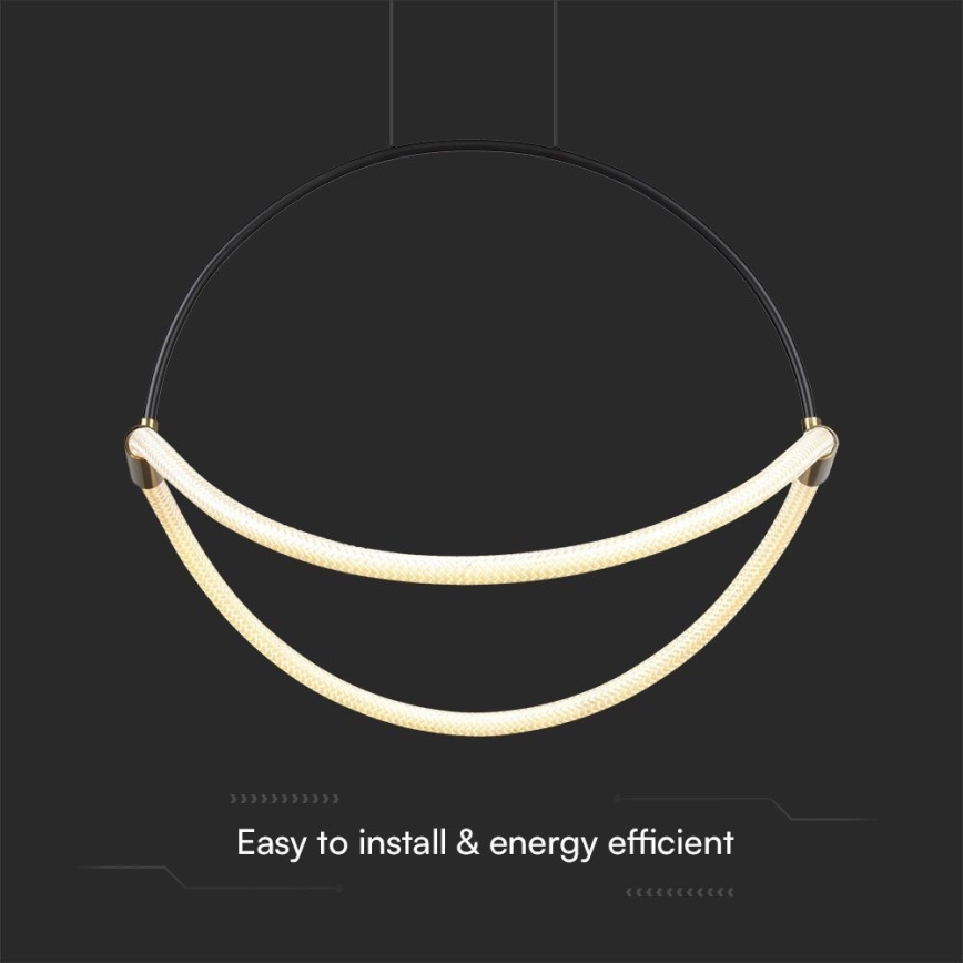 LED Luster na lanku LED/16W/230V 3000K pr. 50 cm