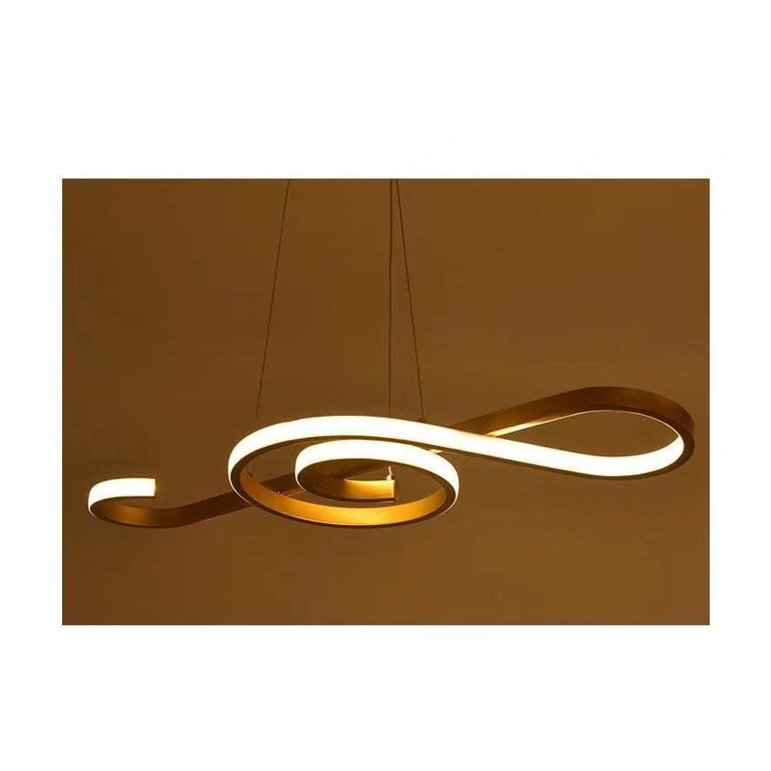 LED Luster na lanku LED/18W/230V 3000K zlatá