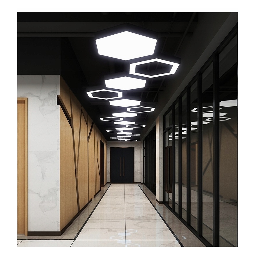 LED luster na lanku LED/20W/230V, čierny