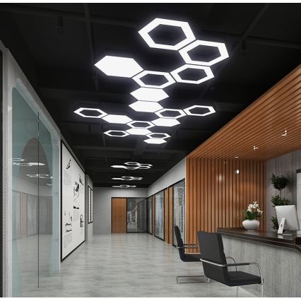 LED luster na lanku LED/20W/230V, čierny