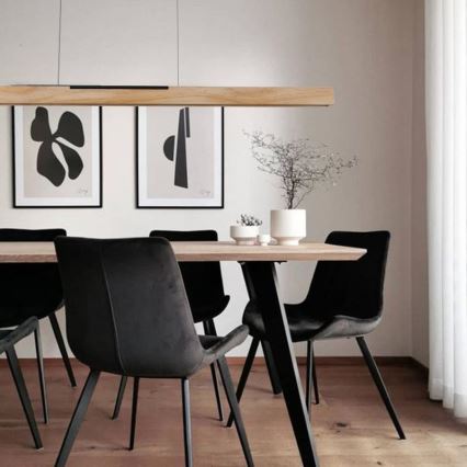 LED Luster na lanku LED/22W/230V 4000K 120 cm borovica/masív