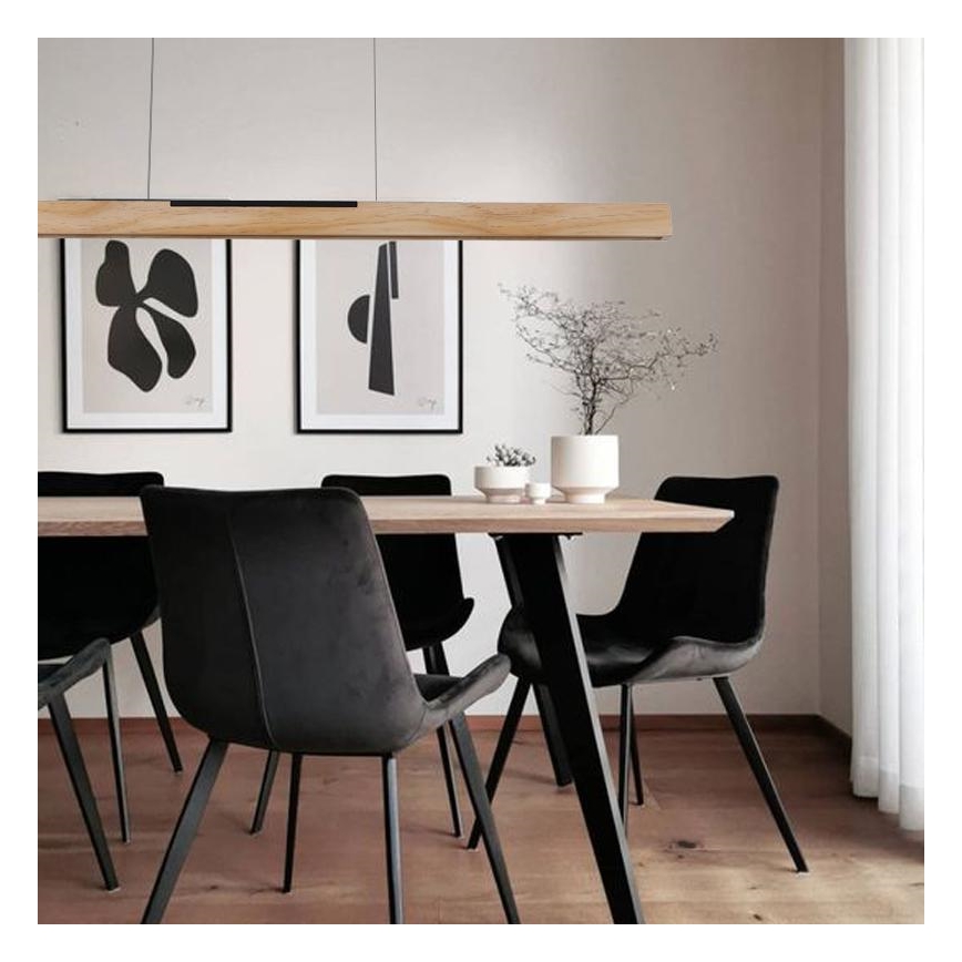 LED Luster na lanku LED/22W/230V 4000K 120 cm borovica/masív