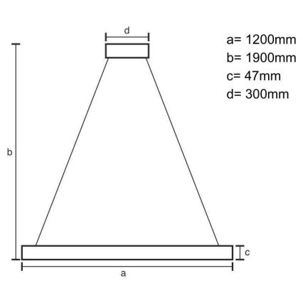 LED Luster na lanku LED/22W/230V 4000K 120 cm jaseň/masív