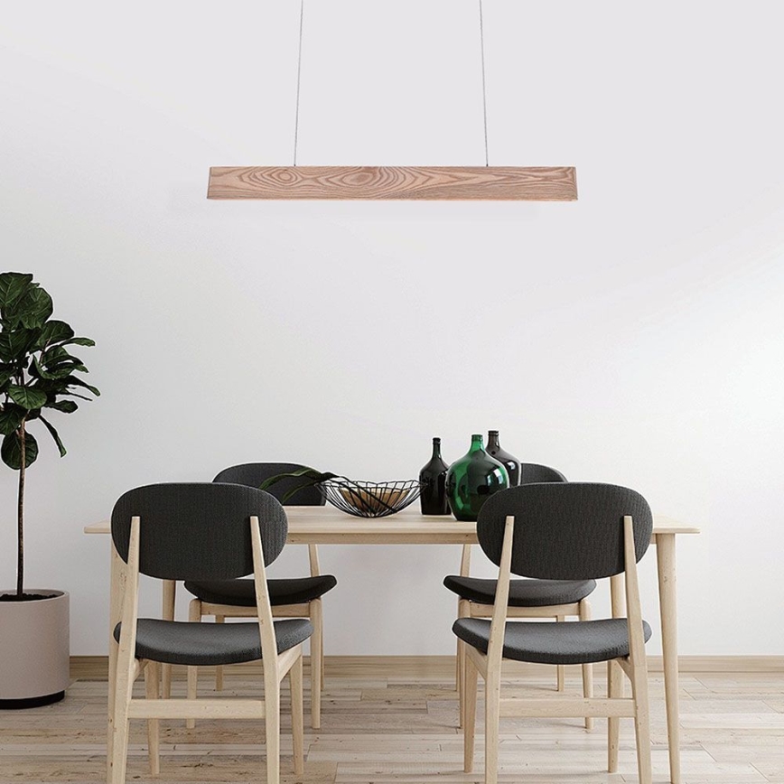 LED Luster na lanku LED/24W/230V 3000K hnedá