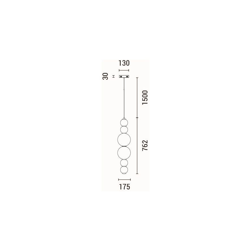 LED Luster na lanku LED/24W/230V 3000K