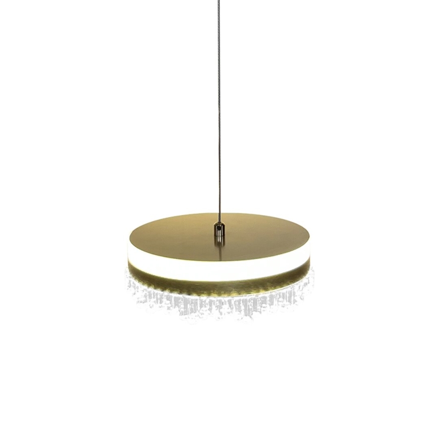 LED Luster na lanku LED/25W/230V pr. 20 cm zlatá