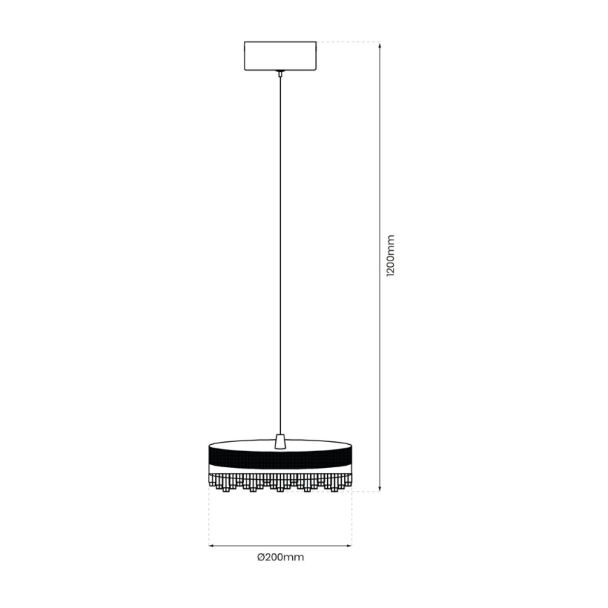 LED Luster na lanku LED/25W/230V pr. 20 cm zlatá