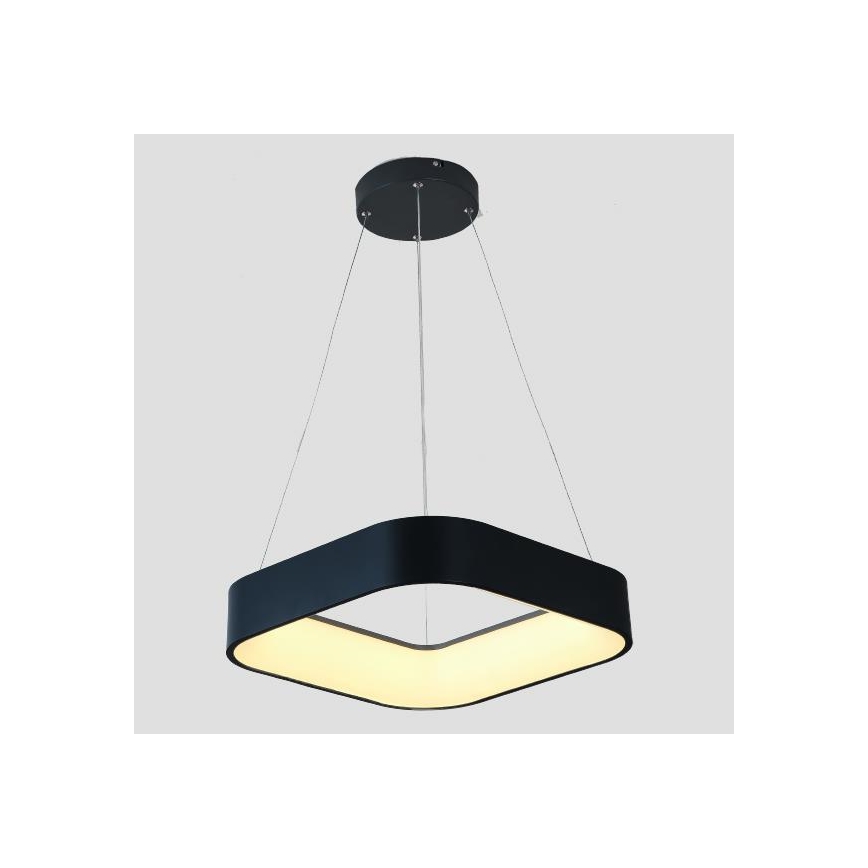 LED Luster na lanku LED/30W/230V 3000K 45x45 cm čierna