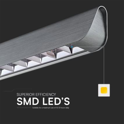 LED Luster na lanku LED/36W/230V 3000/4000/6400K antracit