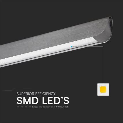 LED Luster na lanku LED/36W/230V 3000/4000/6400K antracit