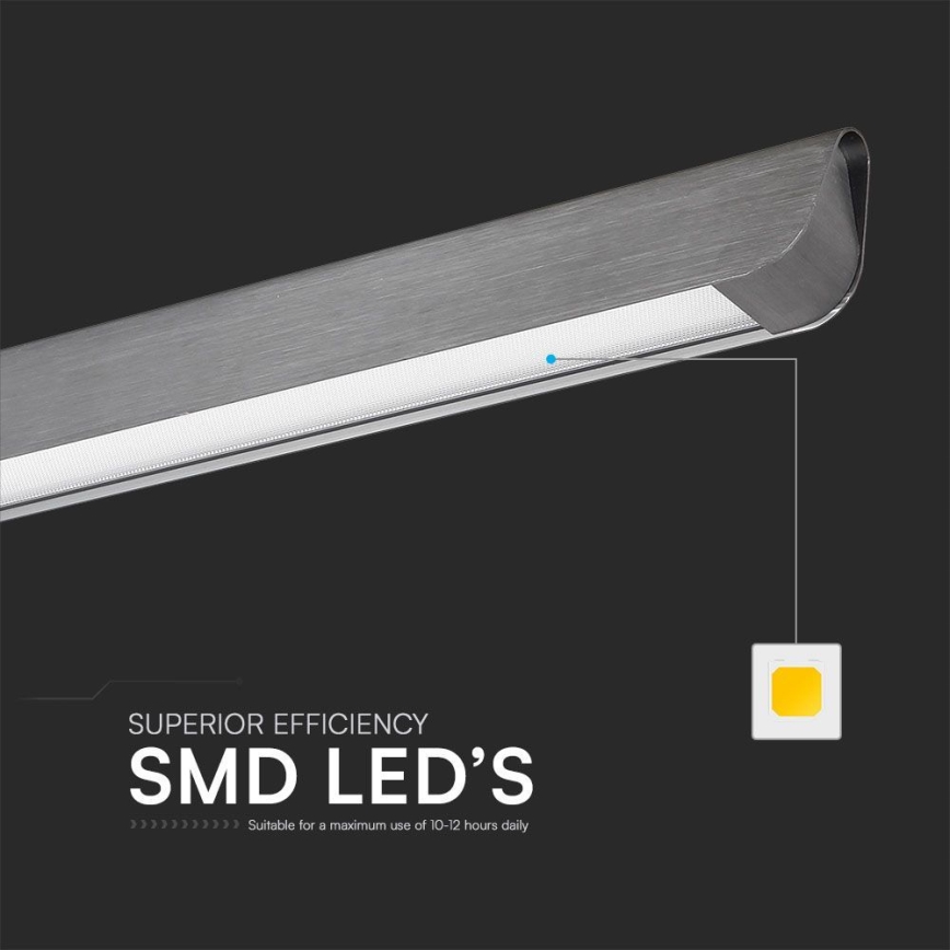 LED Luster na lanku LED/36W/230V 3000/4000/6400K antracit