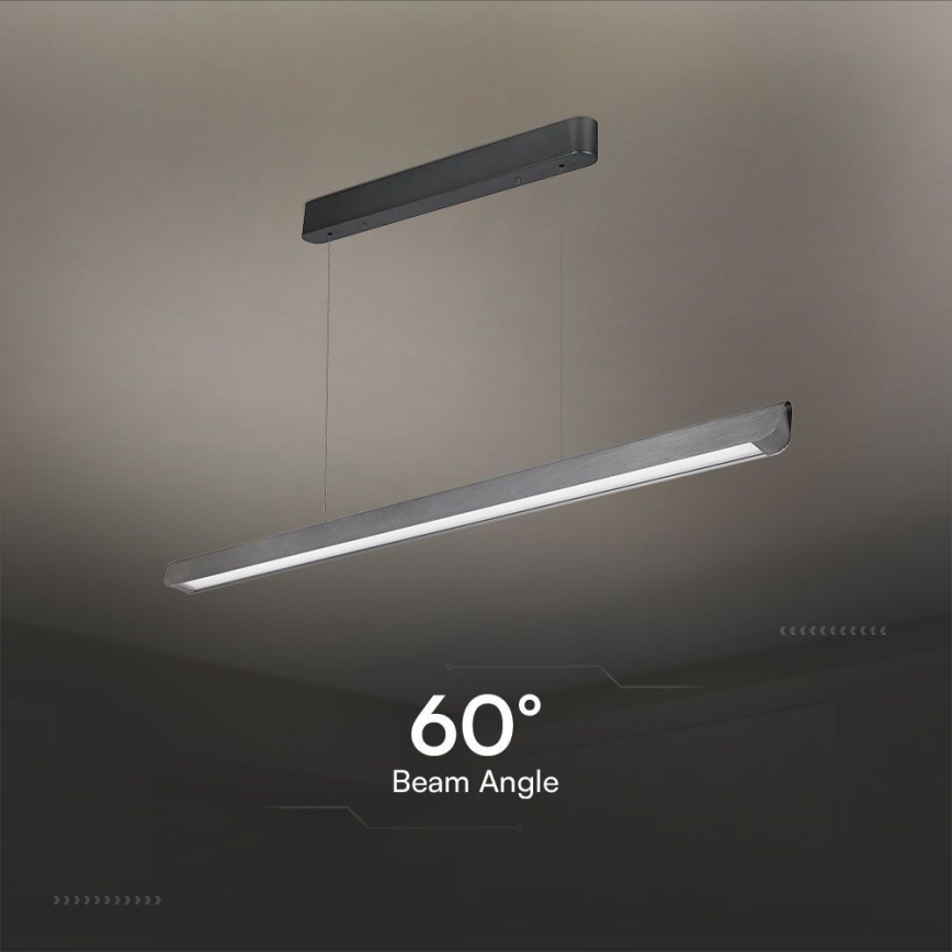 LED Luster na lanku LED/36W/230V 3000/4000/6400K antracit
