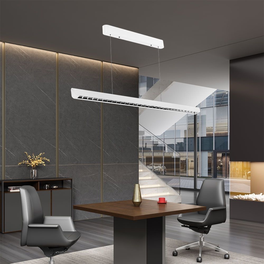 LED Luster na lanku LED/36W/230V 3000/4000/6400K biela