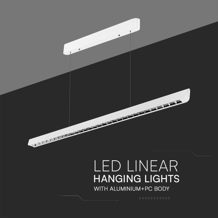 LED Luster na lanku LED/36W/230V 3000/4000/6400K biela
