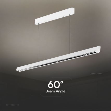 LED Luster na lanku LED/36W/230V 3000/4000/6400K biela